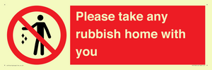 PV7190: Please take any rubbish home with you
