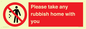 PV7190: Please take any rubbish home with you