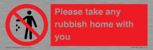 PV7190: Please take any rubbish home with you