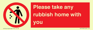 PV7190: Please take any rubbish home with you