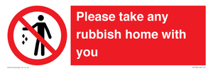 PV7190: Please take any rubbish home with you