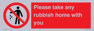PV7190: Please take any rubbish home with you