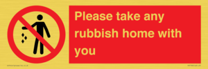 PV7190: Please take any rubbish home with you