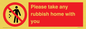 PV7190: Please take any rubbish home with you
