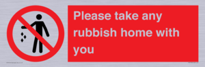 PV7190: Please take any rubbish home with you