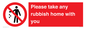 PV7190: Please take any rubbish home with you