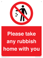 PV7190: Please take any rubbish home with you