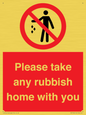 PV7190: Please take any rubbish home with you