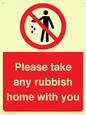 PV7190: Please take any rubbish home with you
