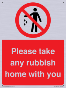 PV7190: Please take any rubbish home with you