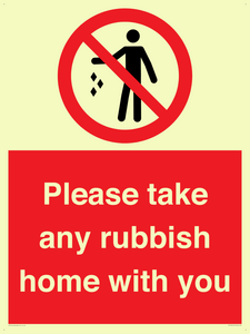 PV7190: Please take any rubbish home with you