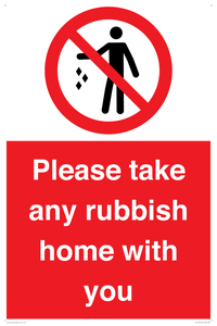 PV7190: Please take any rubbish home with you