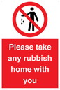 PV7190: Please take any rubbish home with you