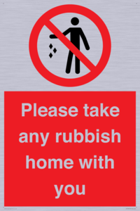 PV7190: Please take any rubbish home with you