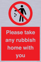 PV7190: Please take any rubbish home with you
