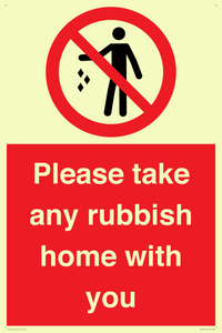 PV7190: Please take any rubbish home with you