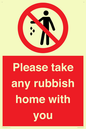 PV7190: Please take any rubbish home with you