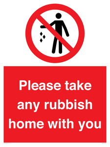 PV7190: Please take any rubbish home with you