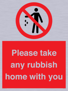 PV7190: Please take any rubbish home with you
