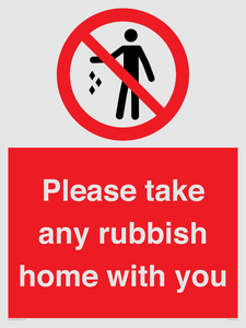 PV7190: Please take any rubbish home with you