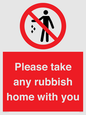 PV7190: Please take any rubbish home with you