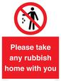 PV7190: Please take any rubbish home with you
