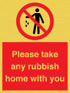 PV7190: Please take any rubbish home with you