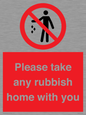 PV7190: Please take any rubbish home with you