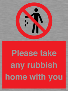 PV7190: Please take any rubbish home with you