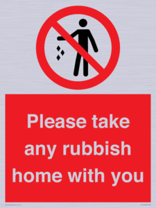 PV7190: Please take any rubbish home with you