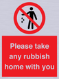 PV7190: Please take any rubbish home with you