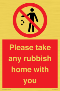 PV7190: Please take any rubbish home with you