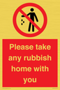 PV7190: Please take any rubbish home with you