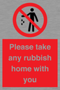 PV7190: Please take any rubbish home with you