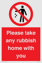 PV7190: Please take any rubbish home with you
