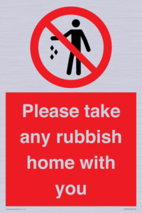 PV7190: Please take any rubbish home with you