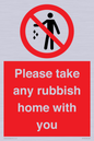 PV7190: Please take any rubbish home with you