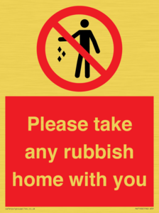 PV7190: Please take any rubbish home with you