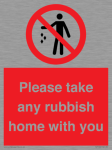 PV7190: Please take any rubbish home with you