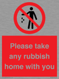 PV7190: Please take any rubbish home with you