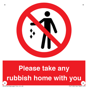 PV7190: Please take any rubbish home with you