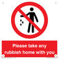 PV7190: Please take any rubbish home with you