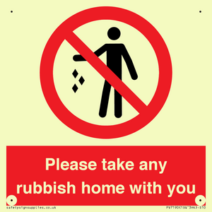 PV7190: Please take any rubbish home with you