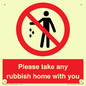 PV7190: Please take any rubbish home with you