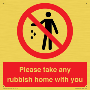 PV7190: Please take any rubbish home with you