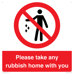 PV7190: Please take any rubbish home with you