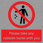 PV7190: Please take any rubbish home with you
