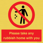 PV7190: Please take any rubbish home with you
