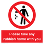 PV7190: Please take any rubbish home with you