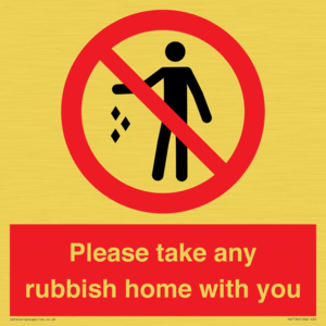 PV7190: Please take any rubbish home with you